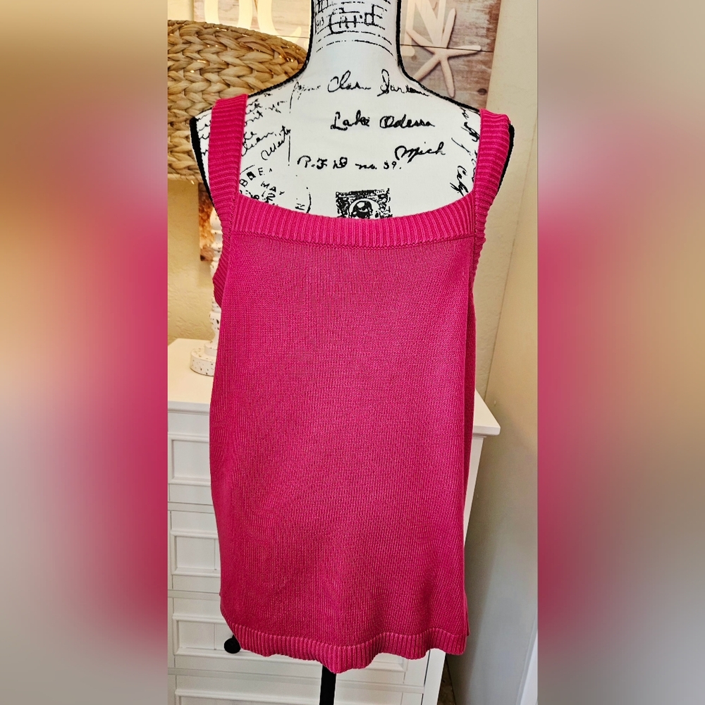 Women's Hot Pink Sweater Tank